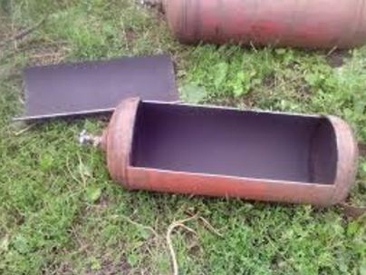 коптилка из газового баллона своими руками