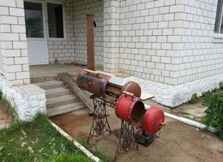 коптилка из газового баллона своими руками