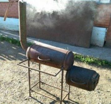 коптилка из газового баллона своими руками