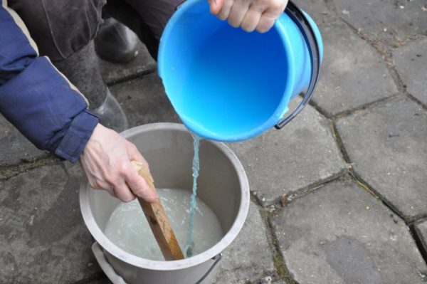 Приготовление раствора медного купороса