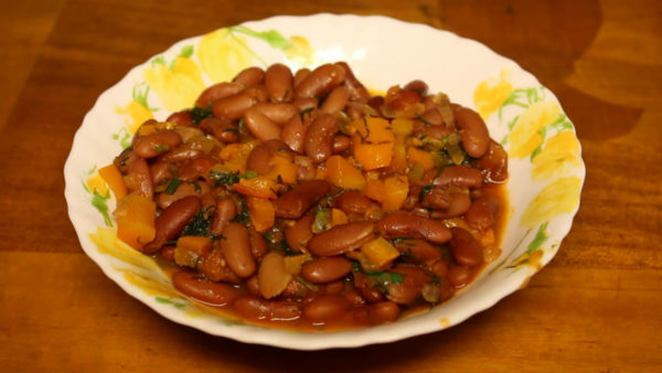 Фасоль с овощами