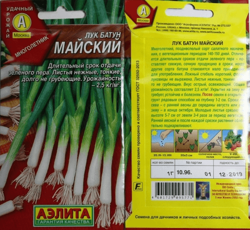Лук-батун сорта Майский