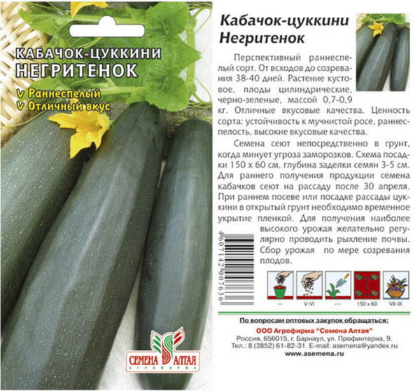 Семена цукини Негритёнок