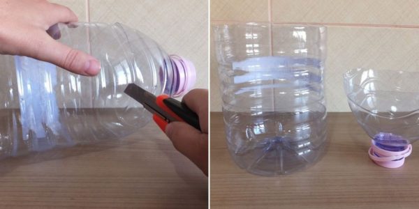 горшок из баклажки