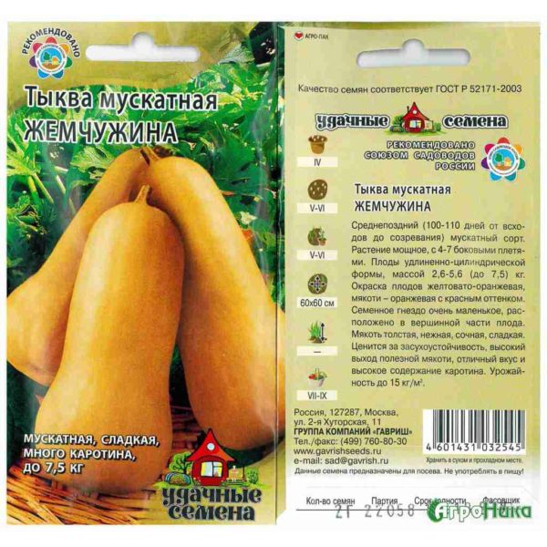 Семена тыквы Жемчужная