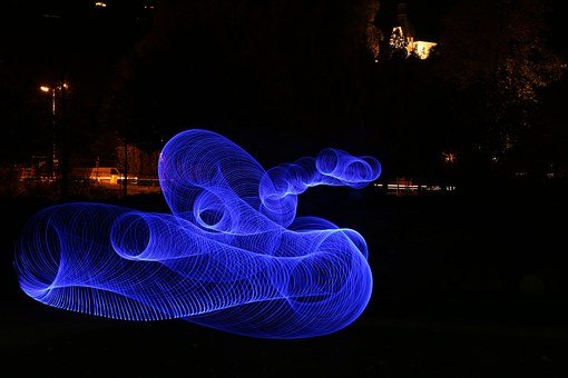 Light, Shining, Night, Blue, Lighting