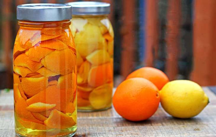 Настой из корок цитрусовых можно использовать и как удобрение и как средство для избавления от мошек